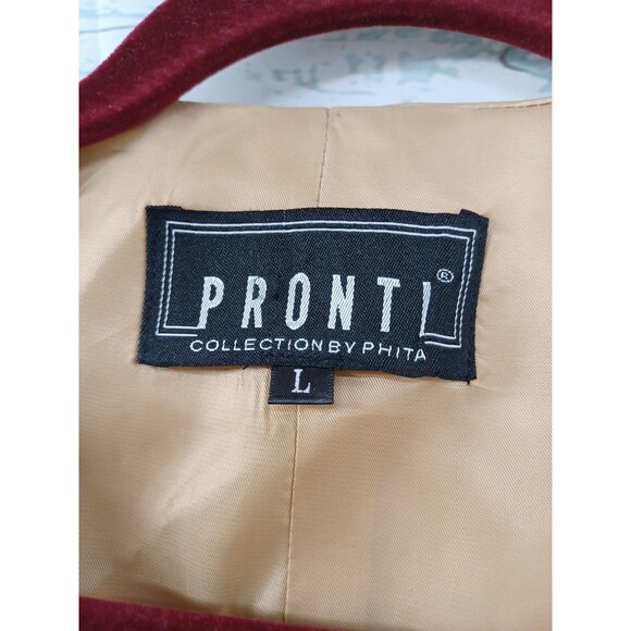 Pronti Collection By Phita Vest Black Gold Tan Sequined Sz L Embellished - Picture 8 of 10